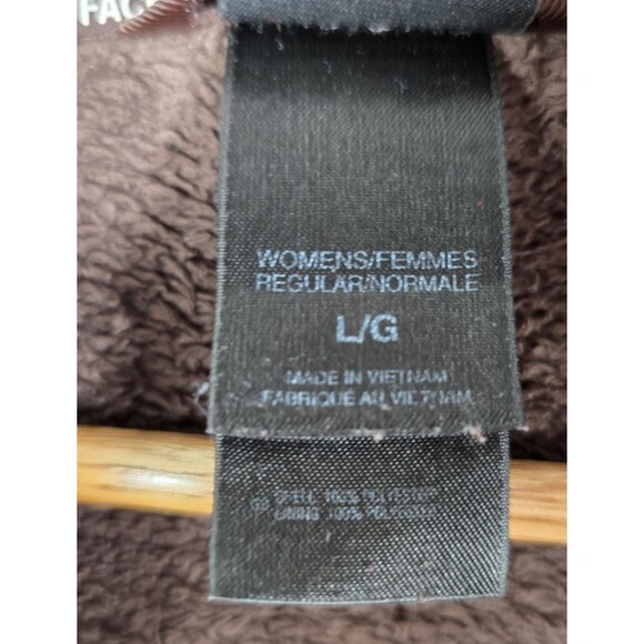 North Face Osito Brown Plush Fleece Jacket Full Zip Soft Teddy Cozy Women Large - Picture 4 of 13